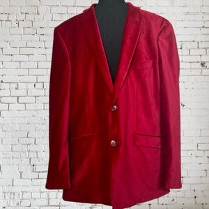 Madison Men's Red Velvet Blazer/Sport Coat, 44R